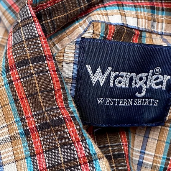 Vintage Wrangler Pearl Snap Short Sleeve Mens L - Picture 7 of 10